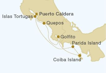 Costa Rica & Panama 7 Nights Itinerary Map