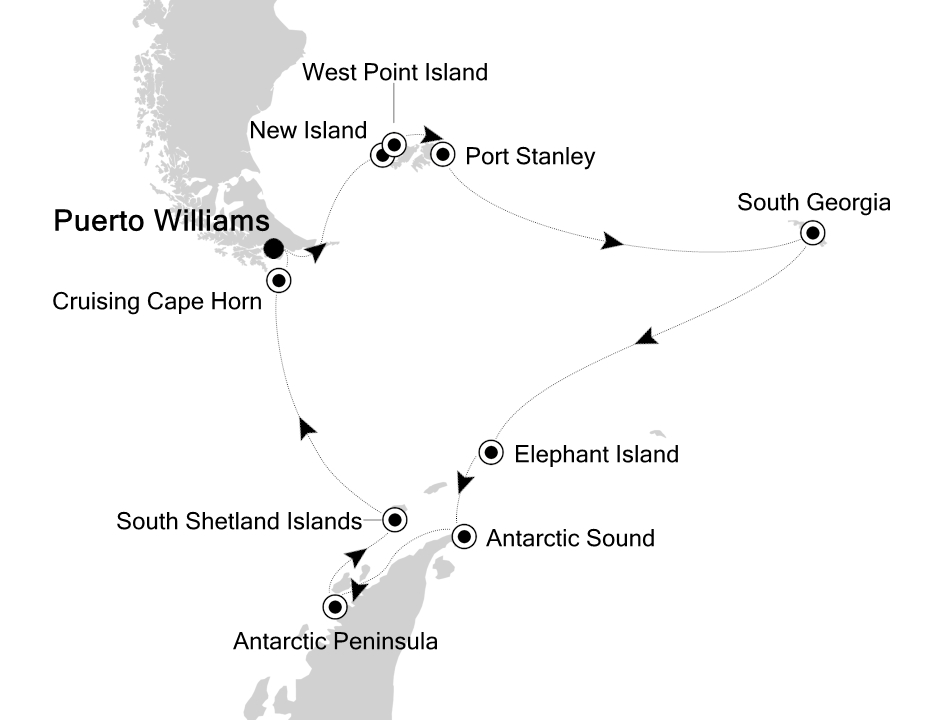 Antarctica Cruise Itinerary Map
