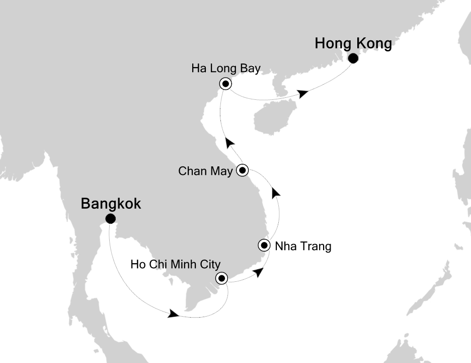 Asia Cruise Itinerary Map
